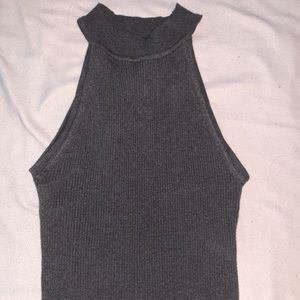 Stretchy Grey high neck tank